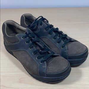 Ahnu Balboa Black and Brown Sneakers with Durable Rubber Sole
